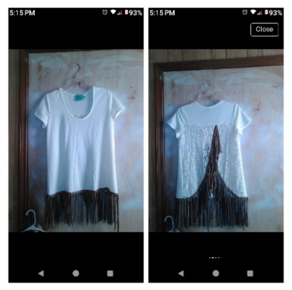 Judith March fringe/crochet top